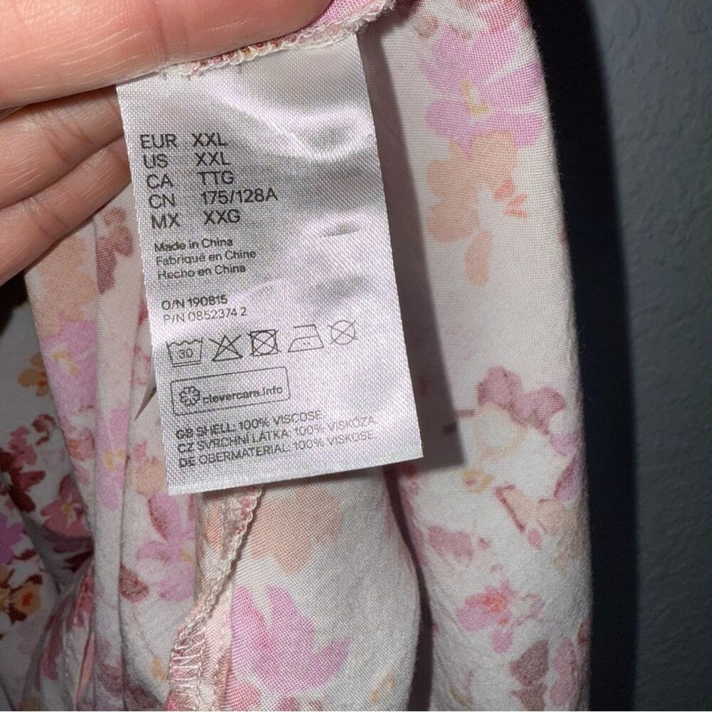 H&M Flowy Floral Midi Dress Pink Cream Boho Blooms Prairie Cottagecore
Size XXL - Picture 6 of 7